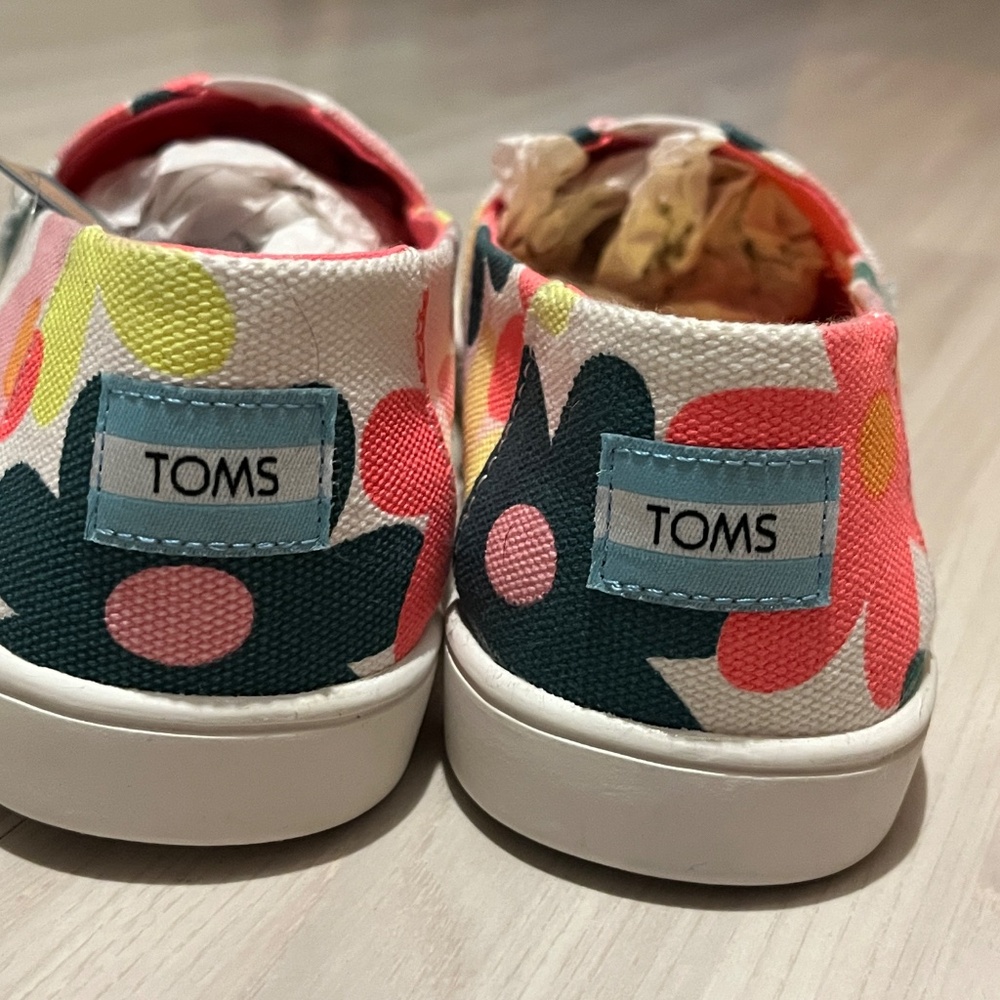 Toms Womens Alpargata Cupsole Egret Retro Floral Print - Picture 4 of 9